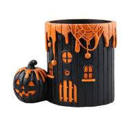 Pot de fleurs Halloween - Cache-pots décoratif en forme des citrouile pour plantes, fleures ou bonbons | Décoration d’automne pour intérieur, jardin, balcon, table & fête Halloweens