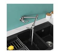 Pot Filler Faucet, Modern Brass Pot Filler Kitchen Faucet,Wall Mount Single Hole Double Handle Folding Kitchen Pot Filler Swing Arm Faucet,G (A)