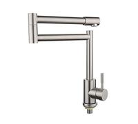 POT FILLER FILLER FAUCET304 Acciaio inossidabile Spazzolato Singolo lavabo a freddo Pieghevole ruota rotante a 360 gradi Lavello rubinetto da cucina rubinetto
