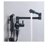 POT FILLER RUBINATORE PARETE PIEGATE PIEGABILE Rubinetto da cucina con spruzzatore bidet Freddo Bidet Freddo rubinetto Rubinetto Ruota rotazione Brocchino pieghevole(Style 2 black)