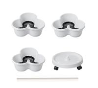 Pot Floreale Impilabile | Grande Fioriera A Livelli Antracite | Pianta Outdoor Verticale Pott | Fiori Compatti E Kit Coltivazione Di Erbe Con Accessori Da Giardinaggio, Scatola Da Giardino Mobile