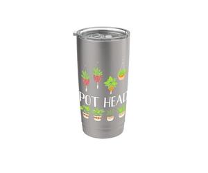 Pot Head Piante Succulente Amante Divertente Giardinaggio Giardiniere Giochi di parole Bicchiere termico in acciaio inox doppia parete