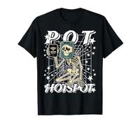 Pot Hotspot Halloween Italiano-Brainrot Skeleton Gen Z Meme Maglietta