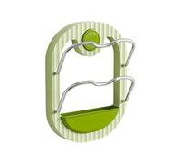 Pot Lid Holder | 2 Tier No Drilling Wall Mounted Organizer Rack | Rustproof Kitchen Storage Stand | Space Saving Cookware Lid Holder | Durable Cabinet Cupboard Pantry Organizer for Baking Cooking Dish