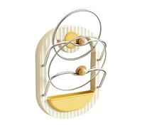 Pot Lid Holders - 2-Tier Wall Mounted No Drilling Rustproof Holder, Cabinet Pot Lid Organizer, Kitchen Cabinet Cupboard Drawer Rack, Wall Pantry Storage Unit | Baking Cooking Dishes Plates Cookware Or