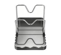 Pot Lid Rack With Drip Tray Stainless Pan Cover Organizer | Vertical Spoon Display Stand | Pot Lid Stands Kitchen Storage Shelf For Kitchen, Baking, Cooking, Pantry, Restaurant, Dish, Cookware