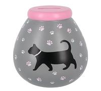 Pot of Dreams Edizione limitata di salvadanaio da cani e gatti a casa e albero della vita - SMASH per aprire cassa di risparmio (gatto nero)