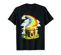 Pot of Gold Rainbow Path St Patrick's Style Graphic Maglietta