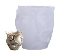Pot Silicone Mold, fai da te Craft Trinket Cup Mold for Resin and Plaster Casting, design flessibile non stick con funzione Easy Demolding per casa, appartamento, feste di vacanza, uso