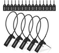 Potadak 1000 Pezzi Sigilli Antimanomissione Plastica Etichette Estintore Etichette di Sicurezza Sigilli Etichette di Sicurezza Numerate (nero)