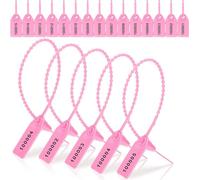 Potadak 1000 Pezzi Sigilli Antimanomissione Plastica Etichette Estintore Etichette di Sicurezza Sigillate Etichette di Sicurezza Numerate (rosa)