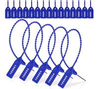 Potadak 1000 Pezzi Sigilli Antimanomissione Plastica Etichette Estintore Etichette di Sicurezza Sigillate Etichette di Sicurezza Numerate (blu)