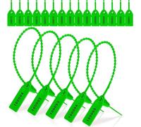 Potadak 1000 Pezzi Sigilli Antimanomissione Plastica Etichette Estintore Etichette di Sicurezza Sigillate Etichette di Sicurezza Numerate (verde)