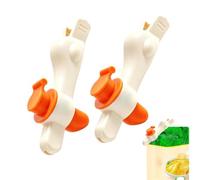Potato Chip Clips | 2 Piece Reusable Food Storage Tools With Pour Spouts | Duck Mouth Kitchen Clips For Home, Pantry, Organization Liquid, Flour, Snack, Storage