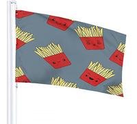 Potato Chips Flag 3x5 FT Fries Fast Food Cartoon Meal Outdoor Flags Large Welcome Yard Banners Home Garden Yard Lawn Decor
