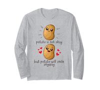 Potato Is Not Okay Funny Potato Joke Meme Vegetable Potating Maglia a Manica