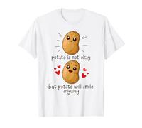 Potato Is Not Okay Funny Potato Joke Meme Vegetable Potating Maglietta
