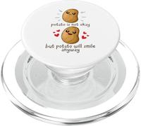Potato Is Not Okay Funny Potato Joke Meme Vegetable Potating PopSockets PopGrip per MagSafe