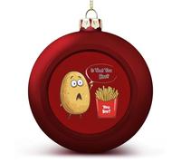 Potato Is That You Bro, palline di Natale da appendere, per albero di Natale, regalo per feste, stile rosso, 1 pezzo