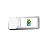Potato Magnolia Art Deco Fashion Slim Money Clip Acciaio Holder Pocket Wallet