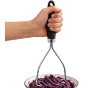 Potato Masher, Manual Kitchen Tool, Ergonomic Comfortable Handle Easy Press Gadget Stainless Steel Masher, Fruit Smasher for Potatoes Vegetables Pumpkin Fruit Butter Salad Meal Prep Home Restaurant