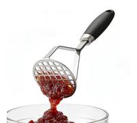 Potato Masher Tool, Stainless Steel Ricer, Manual Bean Crusher, Heavy Duty Potato Press, Smooth Vegetable Fruit Smasher for Salad Avocado Pumpkin Butter Puree Meal Prep Cooking Home Kitchen Restaurant