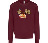 Potato Murder Divertente Cibo BBQ Chef Uomo Felpa Maglione