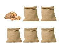 Potato Storage Bag, 5 pezzi Burlap Sacks, Optimal Storage Solution, Reusable Eco-Friendly Material for Potatoes, Beans, Fruits, Caffè, Kitchen, Market, Home, Farm Use, 15,75 x 23,62 pollici