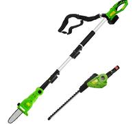 Potatore elettrico per pali, tagliasiepi multifunzionale telescopico a ramo alto Batteria al litio Sega ad alto ramo Sega ad alta quota