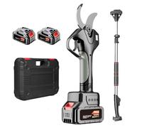 Potatore Elettrico - Potatore Elettrico a Batteria 21v Con Lama in Acciaio Ad Alto Tenore Di Carbonio, Display Lcd, Asta Telescopica 2,1 M, 2 Batterie Ricaricabili 4500 Mah