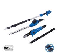 Potatore tagliasiepi 2in1 con asta 20v senza batteria ixes Scheppach c-phts410-x