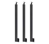 Poteaux de GardeCorps - Balaustre quadrate regolabili in metallo, con supporto piatto a 270°, per interni (dimensioni: 90 cm)