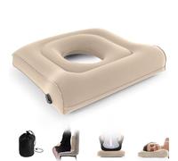 potelane Cuscino da seduta multifunzionale, cuscino gonfiabile per la testa, cuscino regolabile a ciambella, cuscino per schienale portatile: sollievo dalla pressione per emorroidi, dolore al coccige,