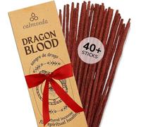 Potent Dragons Blood Incense Sticks - (40+Sticks, 9 inch) Thick Natural Resin Incense, Clean Charcoal Free | Sweet Spicy & Ambery Smelling Protection Incense (Sangre de Grado) (Burn Time 45+ Mins)…
