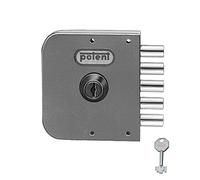 POTENT serratura triplice sx ad applicare a pompa E. 60 mm Grigio