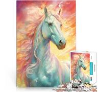 Potente cavallo selvaggio Puzzle da 1000 pezzi per adolescenti Antistress Vacanza in patria Uccidere il tempo con pezzi completamente interconnessi di forma casuale 38x26cm