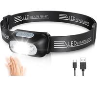 Potente Lampada Frontale a LED Con Sensore Di Movimento, IPX6 Impermeabile, 4 Mo