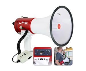 POTENTE MEGAFONO COMPATTO 60W PORTATILE CON FORTE SCOCCA IN ABS LETTORE USB E SD