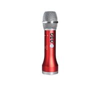 Potente Microfono Karaoke Wireless Portatile Altoparlante Megafono Intelligente For Vivere Insegnamento Formazione Canto Riproduzione Chiara Del Suono(Red 20W 188mm)