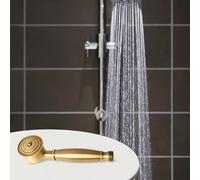 Potente Pratico Soffione Doccia Bagno Ottone Rotondo Vintage Staccabile
