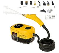 Potente Pulitore a Vapore da 2500 W, Vapore Ad Alta Pressione Regolabile Su 6 Livelli con Touch Screen, Serbatoio Dell'acqua da 1000 Ml, Pulitori Portatili per Cucina e Bagno yellow