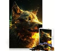 Potente puzzle a 1000 pezzi con lupo ed elettrico per adolescenti, migliora la memoria, rilassante e divertente, con bordi netti, 38x52cm