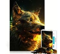 Potente puzzle a 1000 pezzi con lupo ed elettrico per adolescenti, migliora la memoria, rilassante e divertente, con bordi netti, 38x52cm