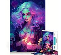 Potente puzzle da 1000 pezzi a tema stregoneria per adolescenti, gioco di logica e abilità, antistress, taglio preciso, regalo perfetto 38x52cm
