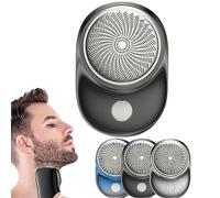 Potente rasoio elettrico da uomo 2023, mini rasoio elettrico ricaricabile USB, regalo per la festa del papà (nero)