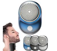 Potente rasoio elettrico da uomo 2023, mini rasoio elettrico ricaricabile USB, regalo per la festa del papà (blu)