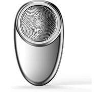 Potente rasoio Storm per uomo con indicatore di carica a LED, mini rasoio elettrico portatile rasoio da uomo bagnato e asciutto, rasoio di ricarica USB ricaricabile IPX6 Rasoio per lavaggio (Silver)