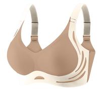 Potente reggiseno estivo 2025 reggiseni senza fili confortevole copertura completa bralette reggiseni per le donne, cachi, XL