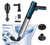 Potente sbocco per WC elettrico con testa girevole a 360°, pompa sbocchi con 3 teste sostituibili, sboccatore a pompa per sbloccare WC vasche da bagno lavelli e canalisatio