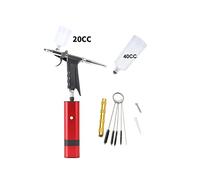 Potente set aerografo Set con gravità Trigger Tipo Pistola a spruzzo for Art Model Body Paint Artist Makeup Nail Tattoo Tools Soffiaggio comodo(TM80S Red D)